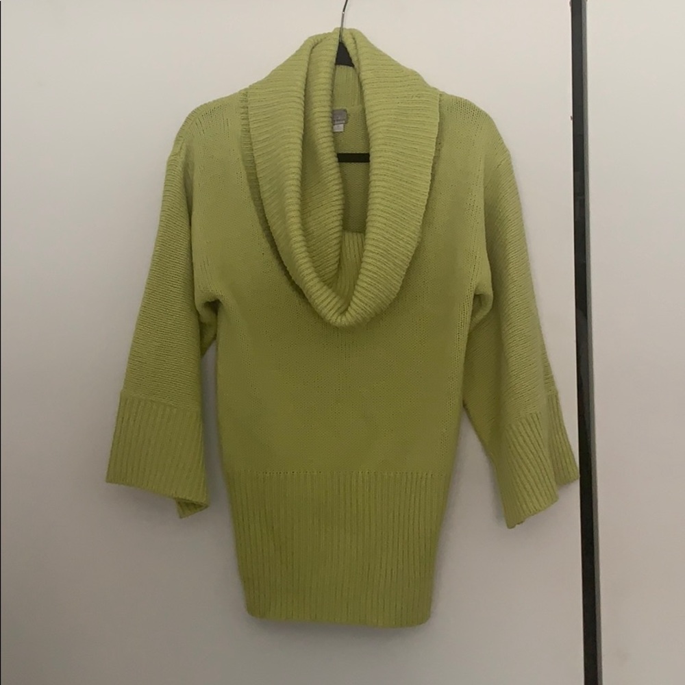 Beautiful drop neck apple green sweater